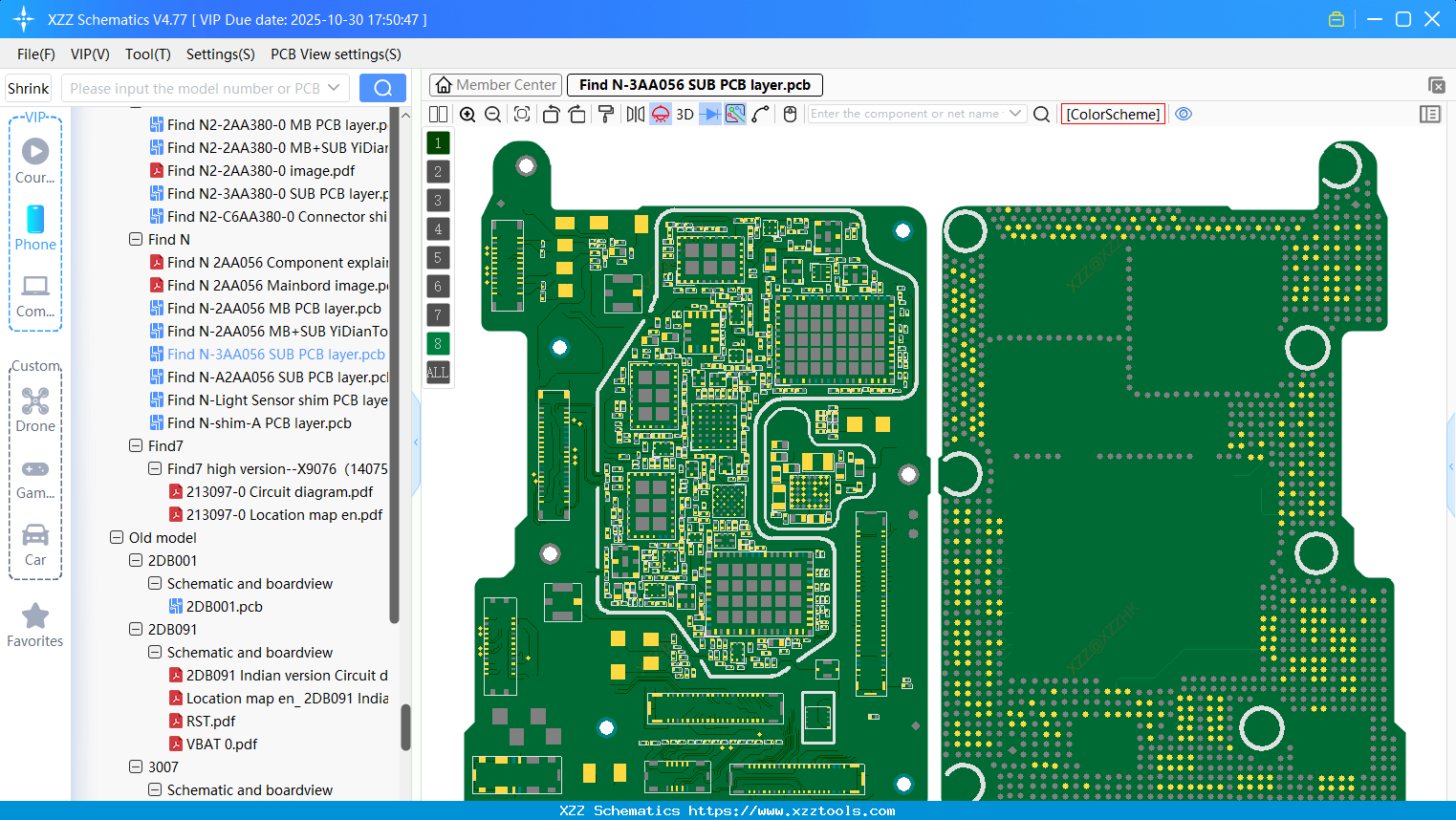 OPPO Find N-3AA056 SUB PCB Layer
